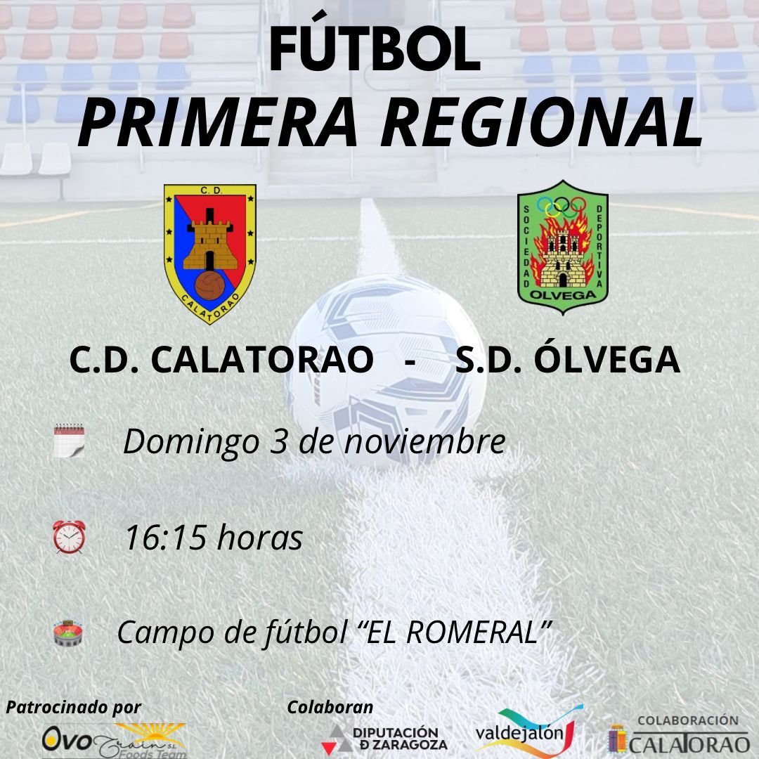 Aún siendo puente, nuestros equipos no paran!
Los Juveniles viajan el sábado a Bilbilis, mientras que el Regional juega en casa contra el Ólvega. 
No hace frío para alentar a los nuestros! Vuestro apoyo es importantisimo!
Aupa Cabaxa 🔴 🔵