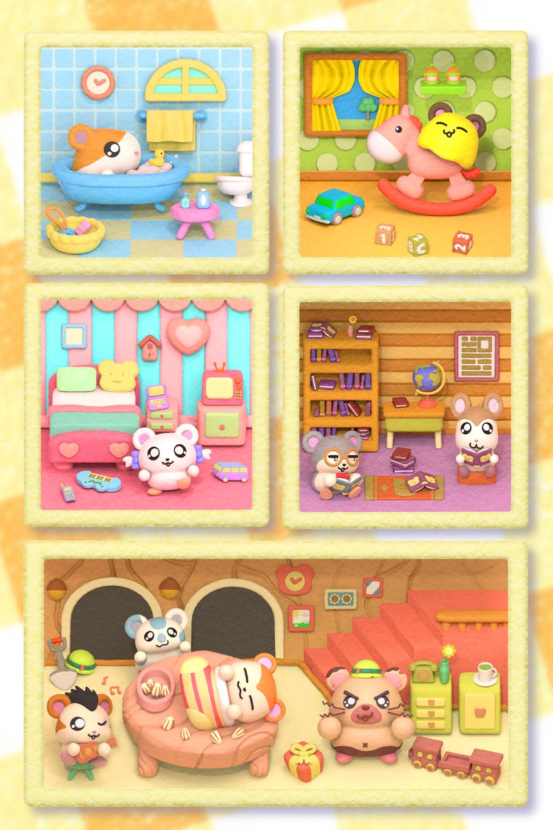 My Hamtaro Ham-Ham House sticker sheet is here! 🌻🏠