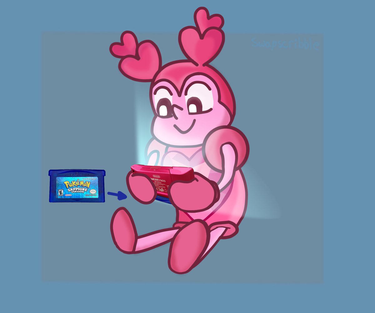 Swapdoodle's tweet photo. Just a small gem playing a small video game https://t.co/PBGPnZptmQ
