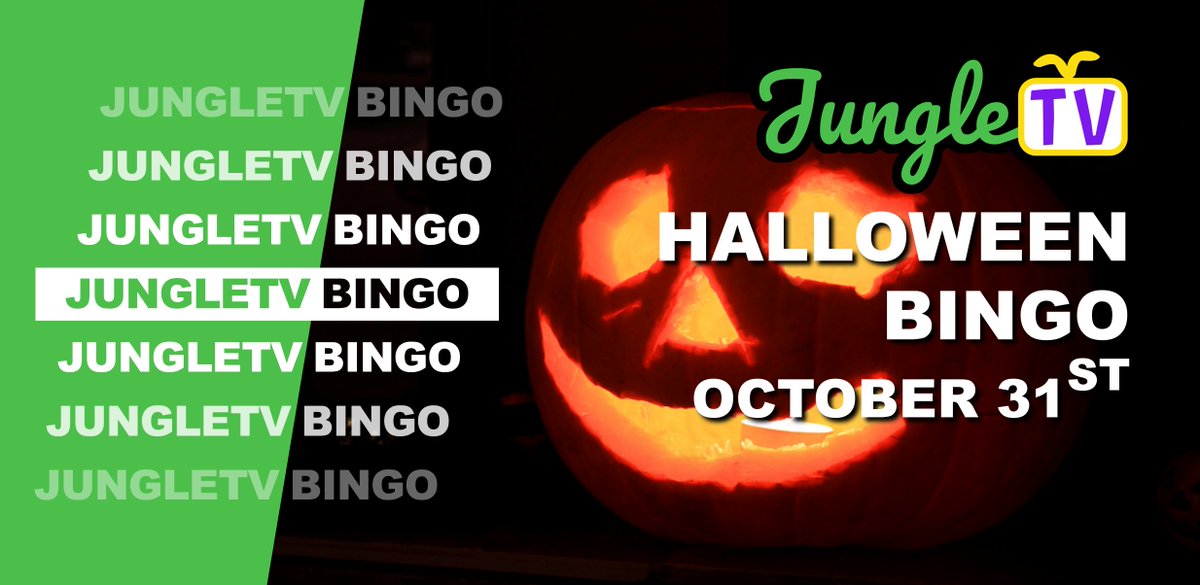 It's the spoopiest time of the year, &amp; we have a special JungleTV Halloween Bingo event on right now 🧙‍♀️

Go claim your card, and then get a second when you get 3 points on the first. Extra cards &amp; also some extra prizes up for grabs! BOO YAHH

Full Rules: jungletv.live/documents/bing…