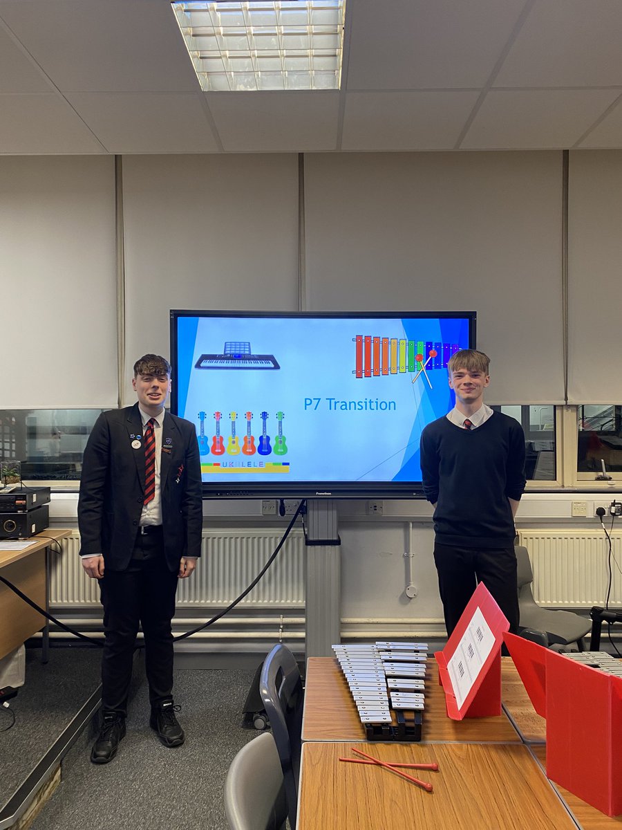 Well done to 2 of our Music Ambassadors who led the P7 transitions session for music. We’ll have I Got A Feelin’ stuck in our heads for the next week! #wacevents