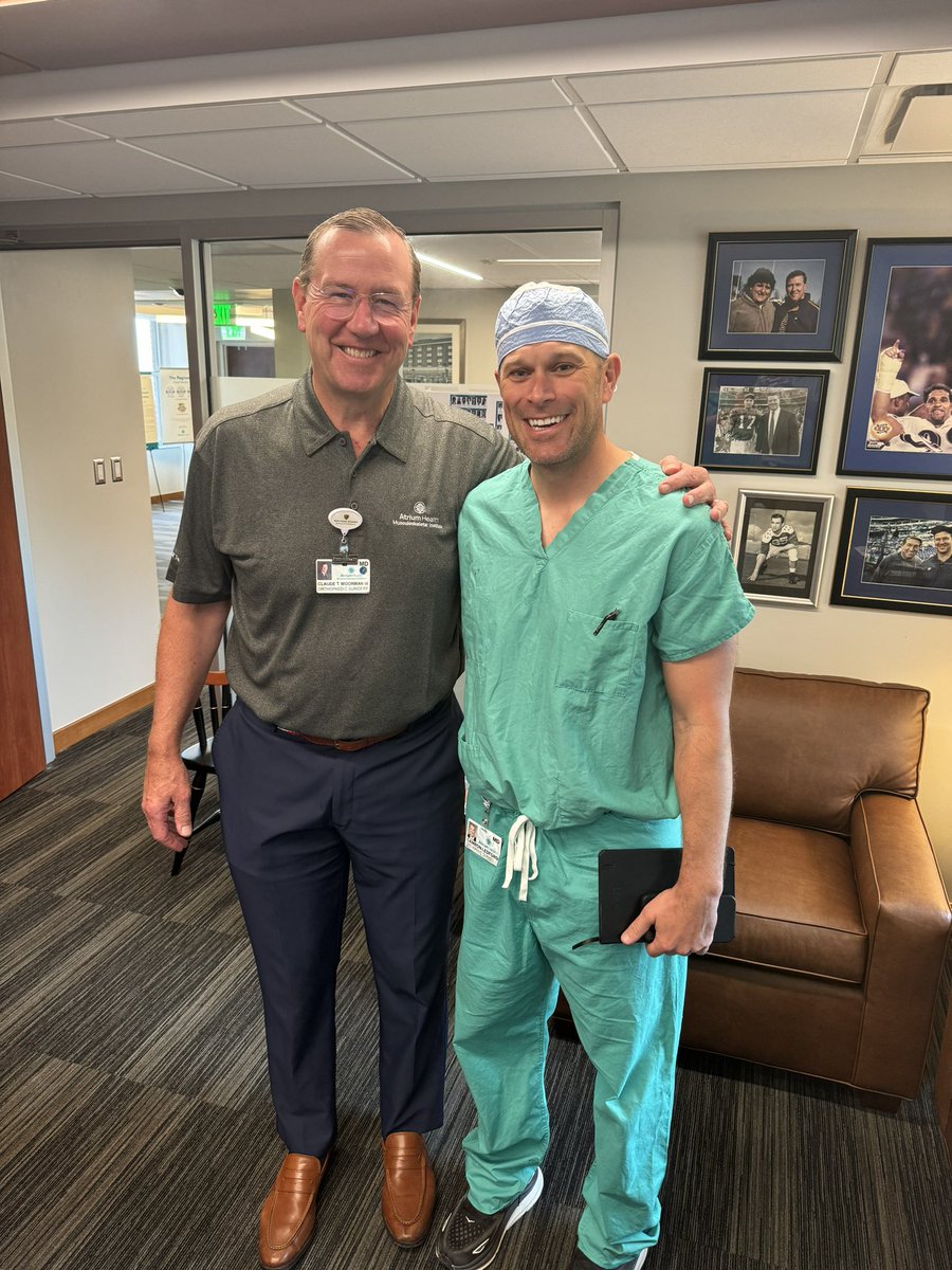 Great to steal a few minutes with <a href="/CamLedfordMD/">Cam Ledford, MD, FAAOS</a> during his visit to <a href="/AtriumMSKI/">Atrium Health Musculoskeletal Institute</a> <a href="/OrthoCarolina/">OrthoCarolina</a> <a href="/CMC_OrthoRes/">CMC Ortho Residency</a> for the Insall Traveling Fellowship. He even got to see fellow <a href="/DukeOrtho/">Duke Orthopaedics</a> alum <a href="/TMoormanMD/">Claude T. Moorman III</a>!