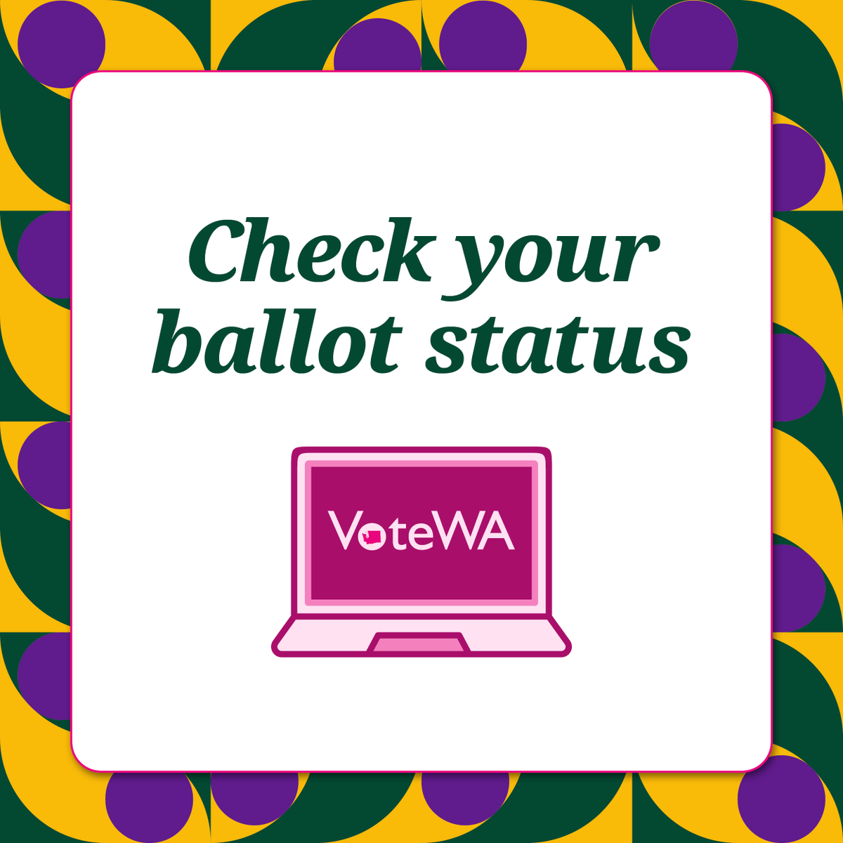 Already turned in your ballot? You can check its status by logging into VoteWA.gov. Find out what each status means at
sos.wa.gov/elections/data…