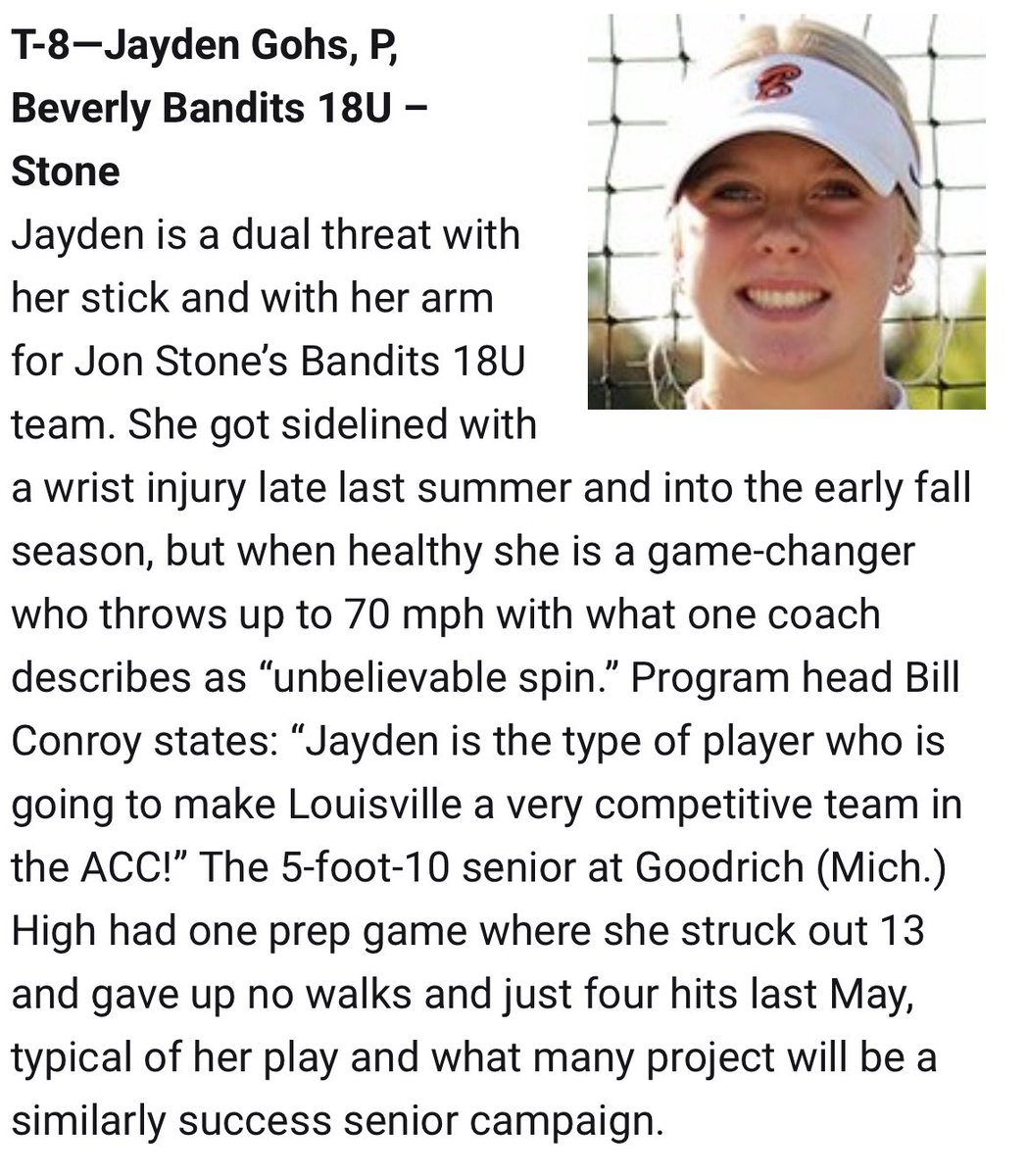 Jayden Gohs 2025 (@gohsjayden) on Twitter photo Thank you so much <a href="/LineDsoftball/">Line Drive Media</a> !! Also a big thank you to Beverly Bandits for the opportunity to play at such a high level. I am so grateful for the opportunities I’ve been given throughout my softball journey. Thank you so much <a href="/LineDsoftball/">Line Drive Media</a> !! Also a big thank you to Beverly Bandits for the opportunity to play at such a high level. I am so grateful for the opportunities I’ve been given throughout my softball journey.