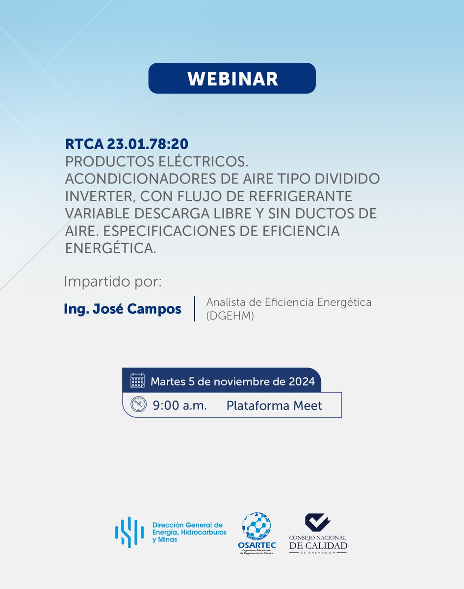 Organismo Salvadoreño de Reglamentación Técnica tweet media