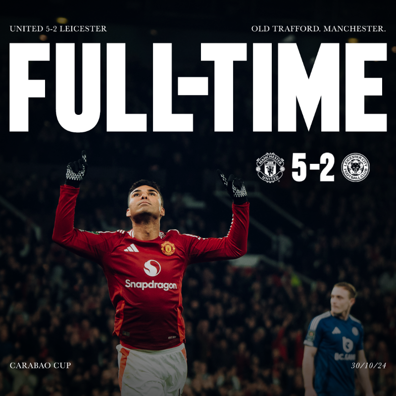 ManUtd's tweet photo. A feast of goals at Old Trafford! ⚽️

#MUFC || #CarabaoCup