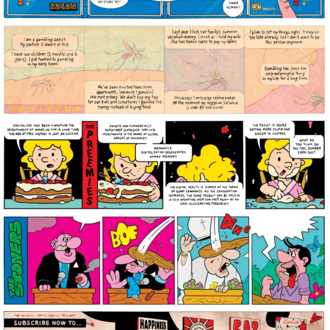 Future, Tommi Musturi's genre-mashing magnum opus, is 30% off now during our Halloween Sale--head to Fantagraphics.com/Halloween to shop!