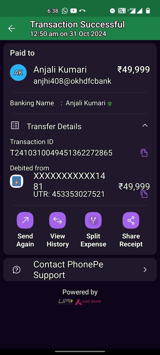 preeti____27's tweet photo. Someone got access of my phonepe and debited money from my account at 12.50 am. I got money debited msg at morning 7 am !!! Is UPI really safe ?? Is this your security ?? @PhonePe 
#phonepe #onlinefraud #upifraud https://t.co/7fT5xUnD6a