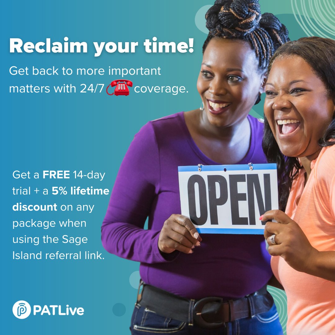 Need a receptionist but need to cut costs? 💡 Try <a href="/PATLive/">PATLive</a>'s live answering services FREE and SAVE on your services thanks to our partnership with PATLive. Learn more here! bit.ly/4evKs0y
