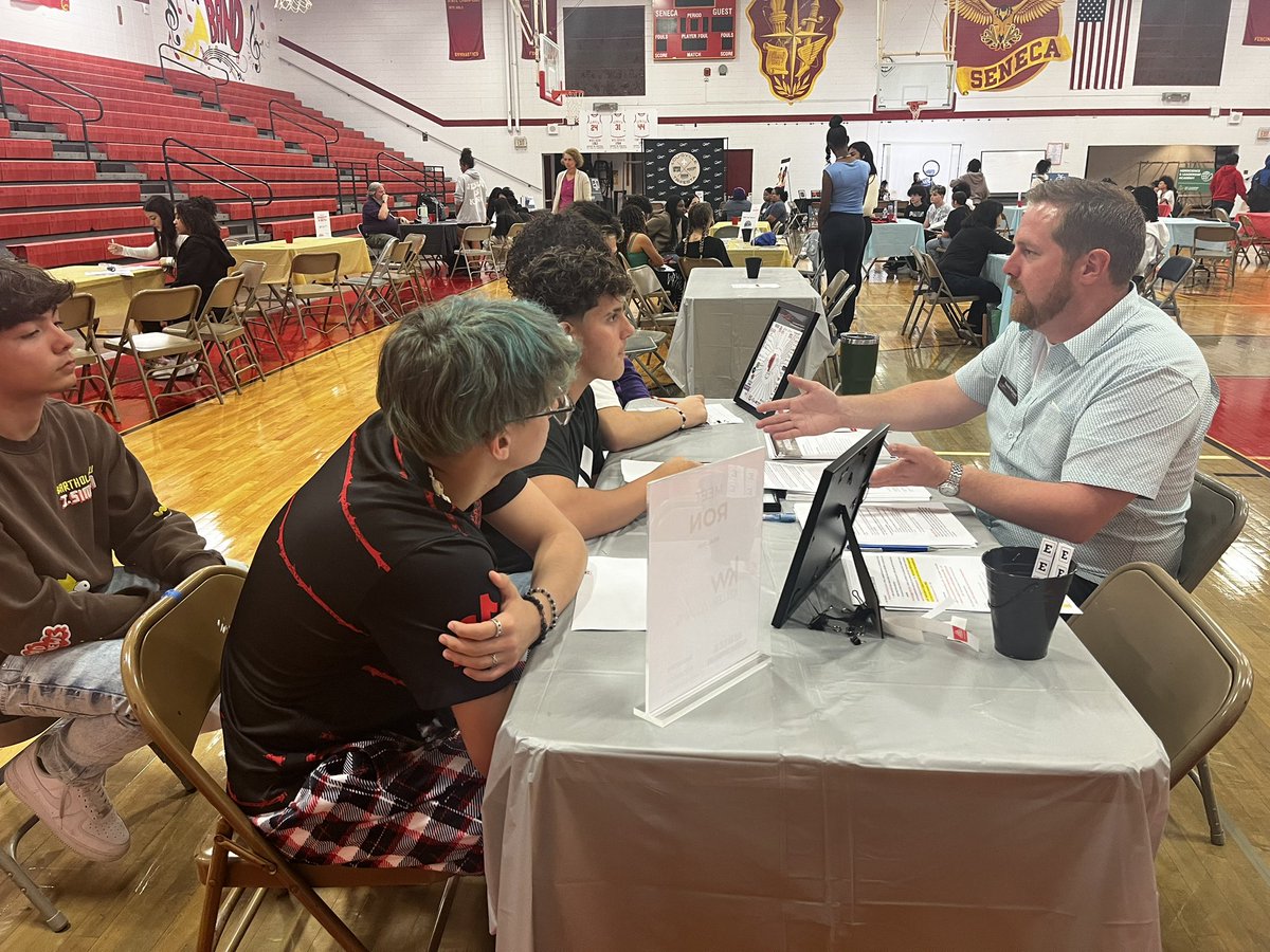 Emily Wirtzberger (@ewirtzberger) on Twitter photo Gotta see it to be it 🩻🚜⚖️🍎🩺🐎🤖🌿📊 <a href="/Seneca_FA/">Seneca High School Freshman Academy</a> students started their CareerPalooza journey today w/ a Career Showcase. From photography to real estate, from museums to concert promotion, from hospitals to civil engineering, our students explored it all! #SenecaSoars ❤️💛❤️ Gotta see it to be it 🩻🚜⚖️🍎🩺🐎🤖🌿📊 <a href="/Seneca_FA/">Seneca High School Freshman Academy</a> students started their CareerPalooza journey today w/ a Career Showcase. From photography to real estate, from museums to concert promotion, from hospitals to civil engineering, our students explored it all! #SenecaSoars ❤️💛❤️