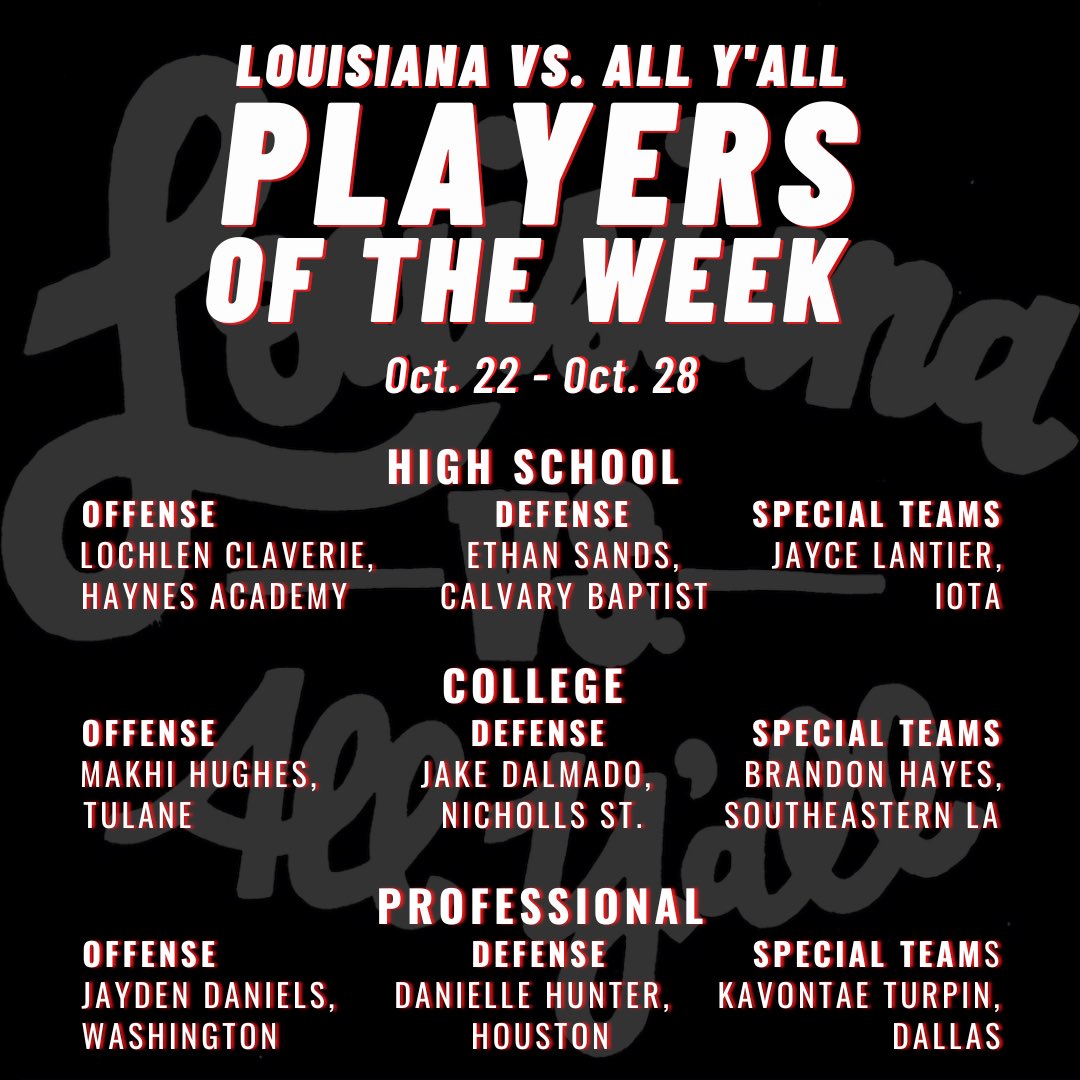 Louisiana vs. All Y’all tweet media
