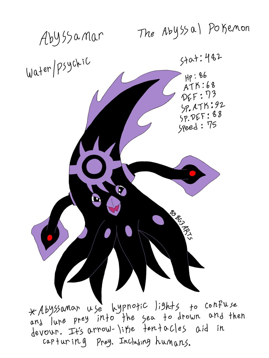 BG3ARTS's tweet photo. #HappyHalloween #fakemon

Here’s a more Eldridge cousin of Malamar. Have fun guessing what the Shiny is. Happy Halloween.🎃🦑 https://t.co/vofsxVIzCc