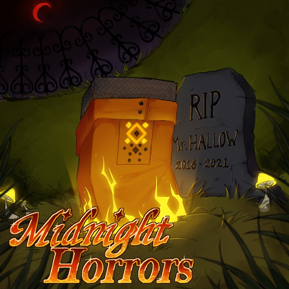 dibbles_'s tweet image. now that the event is out i can FINALLY show the art i did for it lol
thumbnail + the badge for beating mr. wollaH #midnighthorrors #robloxart
