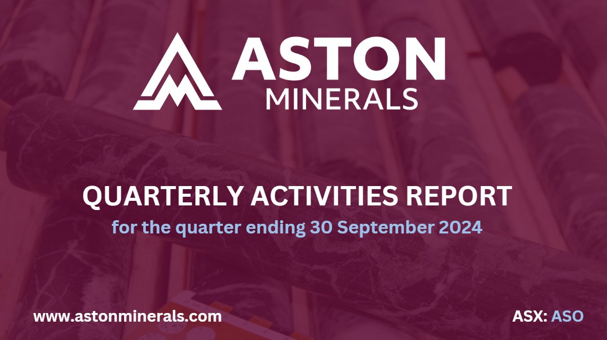 We're pleased to release our September 2024 Quarterly Activities Report to shareholders — read it here: tinyurl.com/3tc3pe72