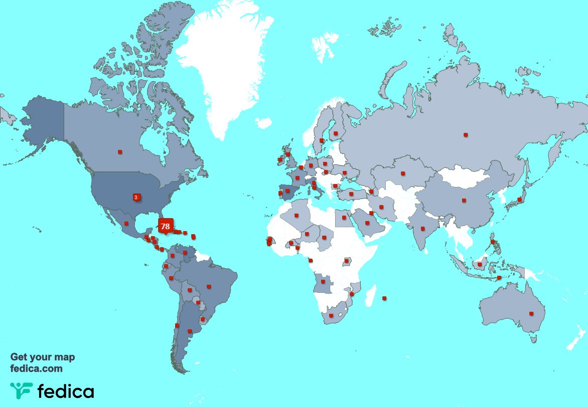 Tenemos 6 nuevos seguidores, desde Cuba, y más durante la última semana fedica.com/!CNAPCuba