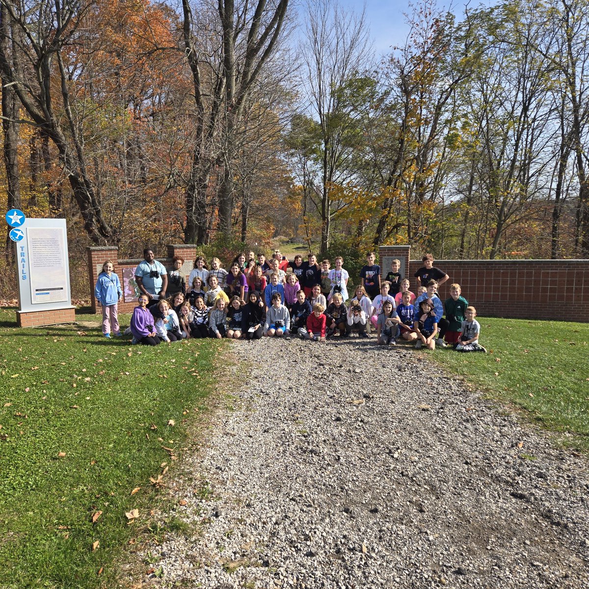 MrsRobertsonKIS's tweet photo. We just had to get outside today to enjoy the beautiful weather and our awesome Kenston Trails with our @GeaugaParks Nature Scopes binoculars!  We even stopped on the Timmons playground to let our students reminisce a little!  @kelly_kris_ @KenstonSchools @KenstonKMS https://t.co/Xij13c57pn