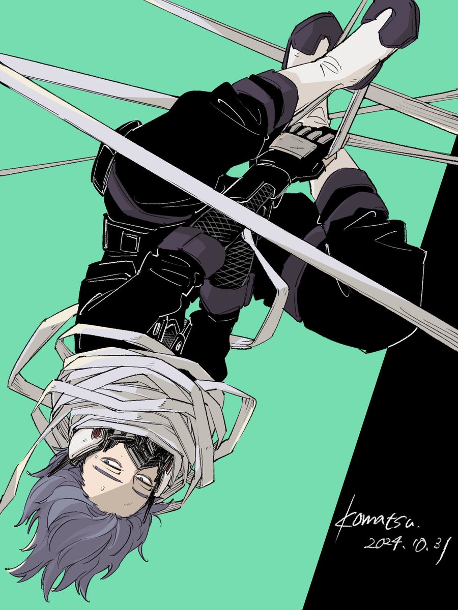 一年前の師匠と。対構図のつもりで描いてたけど全然違うな。