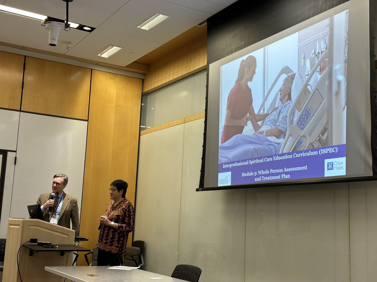 Chaplain Paul Galchutt and Dr Noreen Chan presenting a on Whole Person Assessment and Treatment Plan including Spiritual Health. What a dynamic team!!!