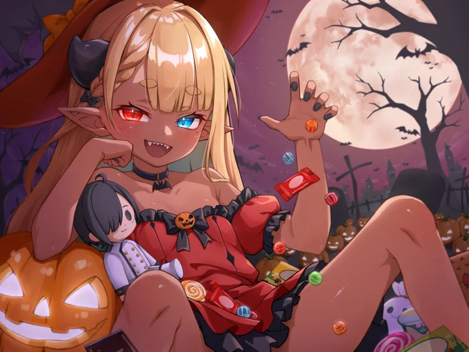 とりっこあとりーとお菓子もほしいがイタズラもしたいのぅ#Halloween 