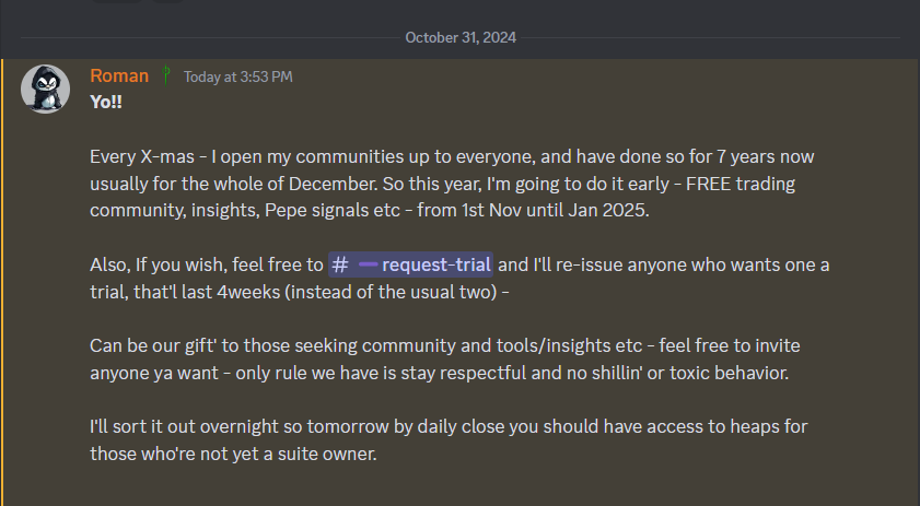 Announcement:

Like/Share this post - let ya' peeps know, free community - great insights and tools.. we win as a collective.

discord.gg/prophets