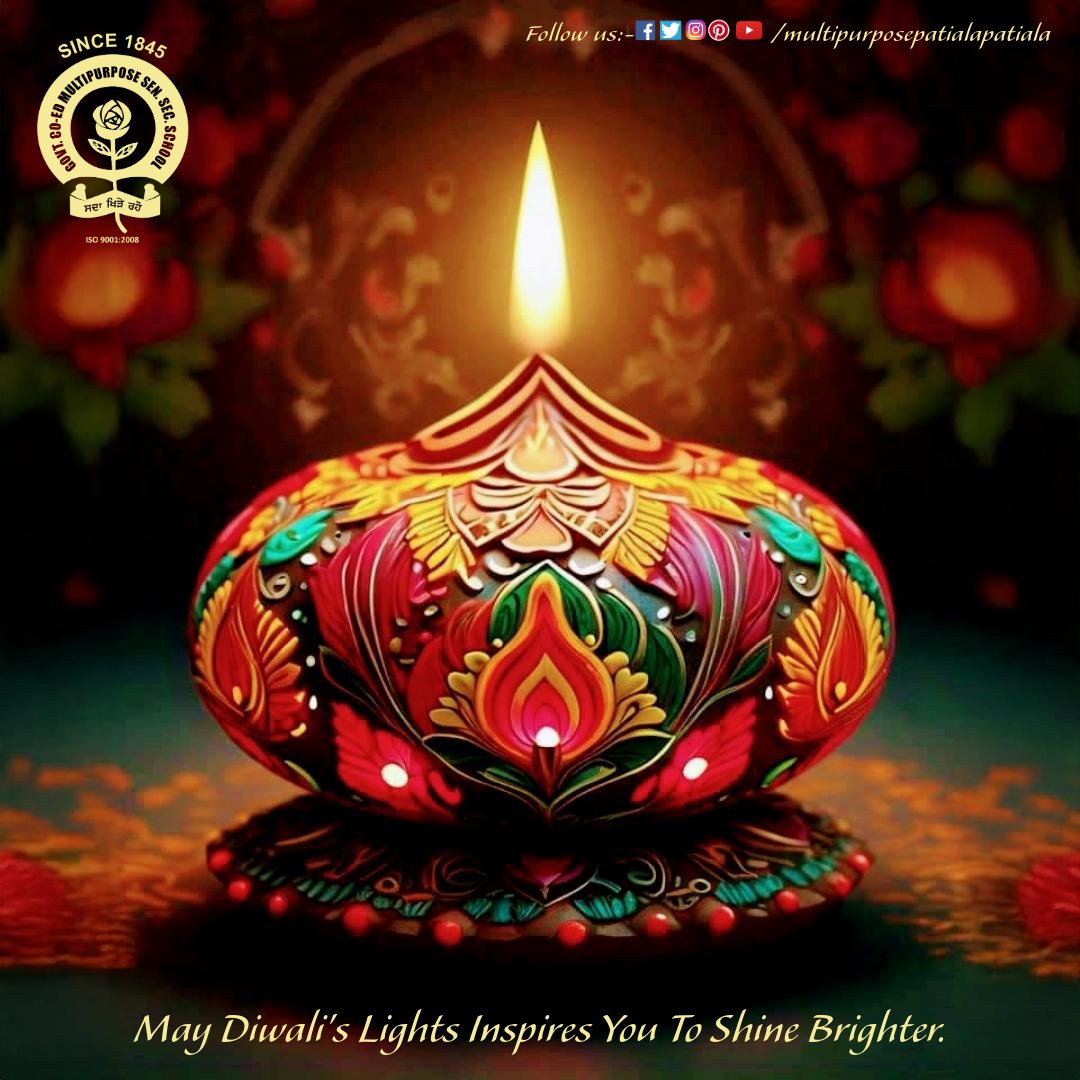 multipurposepta's tweet photo. "Diwali: A time to ignite new beginnings!"
Wishing you a bright and beautiful future.
Illuminate your life with knowledge, wisdom, and happiness.
Shubh Diwali!
@multipurposeschool
.
#Multipurpose_School 
#BestGovtSchool #patiala #multipurpose_school
Contact Us:- 0175-2225239 https://t.co/9pHEgQBuJW