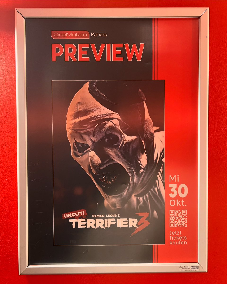 TRP_76's tweet photo. 🤡🎃 Vor Halloween mit Freunden ein bisschen Filmkultur am Mittwochabend gönnen - und das Kino in der Heimatstadt weiter supporten. 🎥🎞️
#blutengel
#Terrifier3 https://t.co/mZgiaxTUEZ