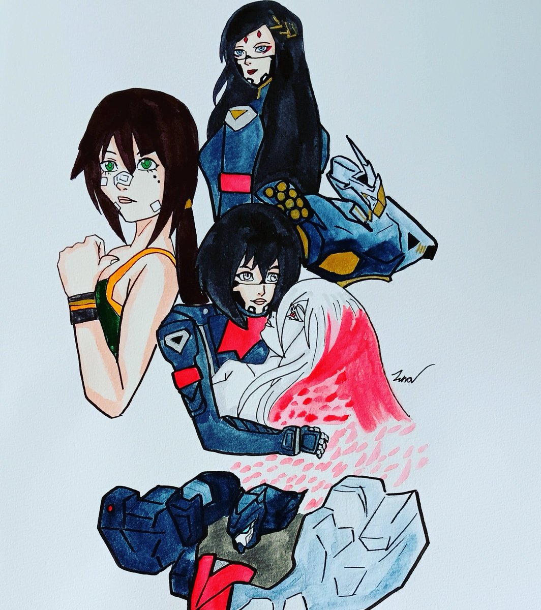 LCLX25's tweet photo. "Armored Core: Signalis" Day 30 is Armored Core. The games are awesome &amp; the manga adaptations of Fromsoft works are always interesting. #art #fanart #watercolor #sketchbook #signalis #fromsoftware #armoredcore https://t.co/FhyL9TlQRP