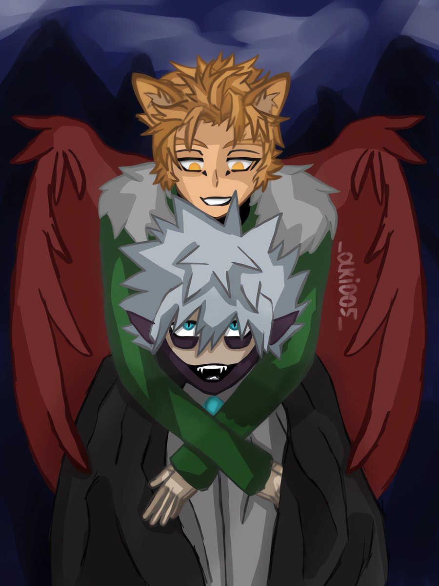 _akich____'s tweet photo. HAPPY HALLOWEEN!🦇🐺 
Vampire Dabi and Werewolf Hawks!🩸

#hotwings #dabi #touya #todoroki #touyatodoroki #todorokitouya #Hawks #hawksmha #hawksbnha #KEIGOTAKAMI #KEIGO #MHA #mhafanart #BNHA #BNHAfanart #HappyHalloween #dabihawks https://t.co/WA2PKNZHEa