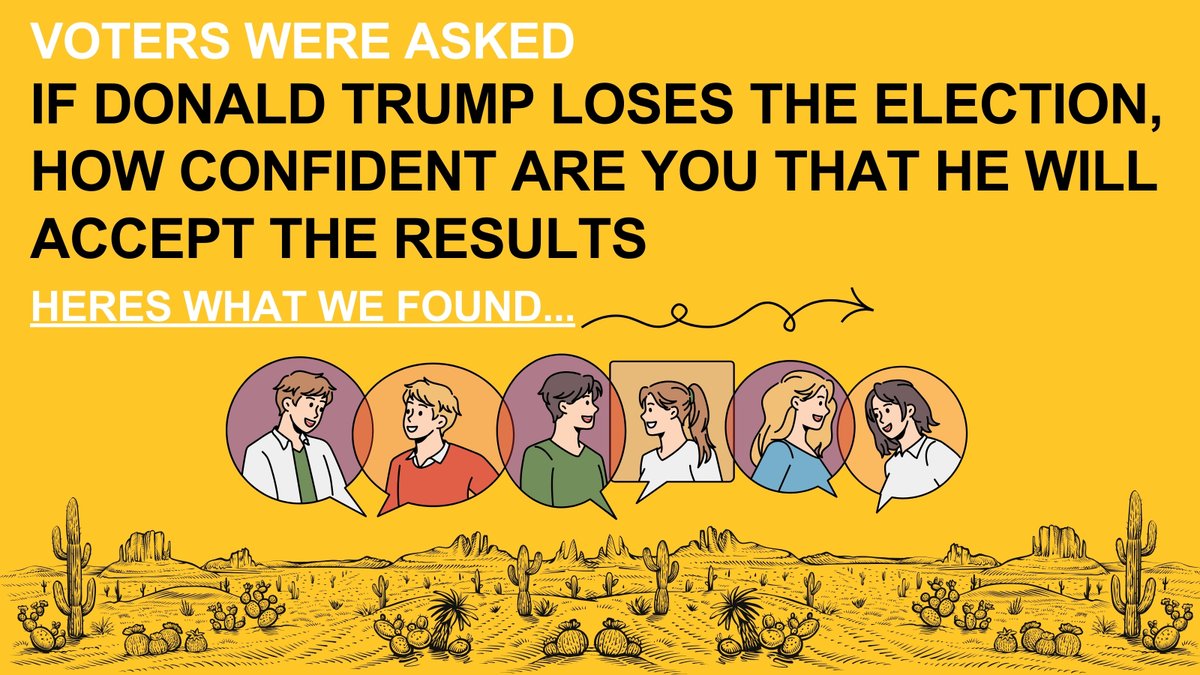 HRC_ASU's tweet photo. If Donald Trump loses the election, how confident are you that he will accept the results and concede the election once all votes are counted? Hispanic and non-Hispanic voters answered this question in a poll. Swipe to see what fellow voters think. 
#Election #trump #Kamala #HRC https://t.co/4GPbbOK0av