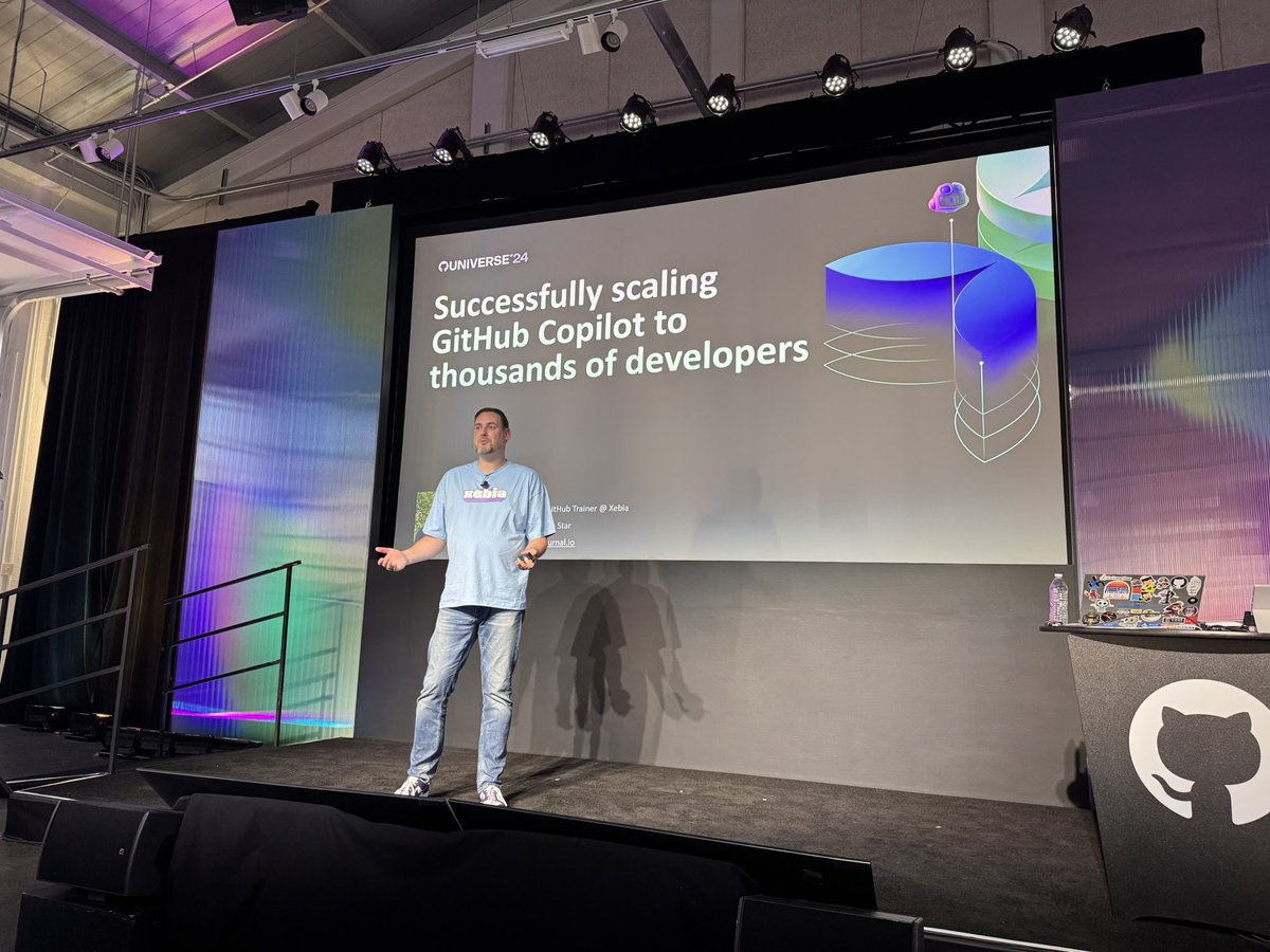 My <a href="/Xebia/">Xebia</a> colleague <a href="/RobBos81/">Rob Bos</a> talking about how to roll out <a href="/github/">GitHub</a> copilot to thousands of developers at #githubuniverse