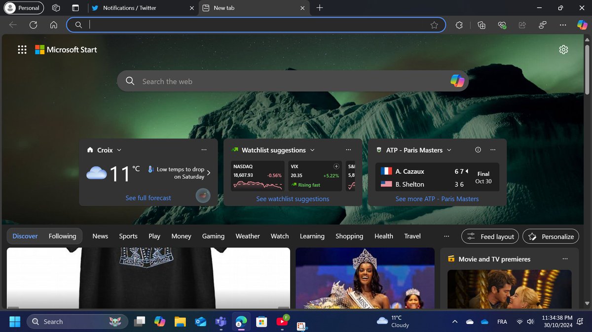 First time ever i have that start page UI.