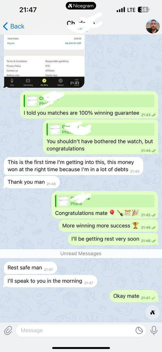 IS EITHER YOU WIN WITH US OR YOU WATCH US WIN 🏆 ❤️

THE CHOICE IS YOURS 🥳

INTERESTED MESSAGE ME