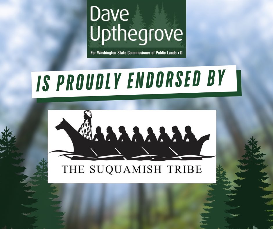 Honored to have the endorsement of the Suquamish Tribe. I’m committed to respecting tribal treaty rights and working alongside Tribal Nations to be good stewards of our lands. 

Just six days left to return your ballot—make your voice heard.