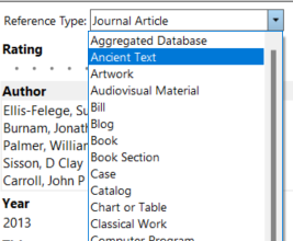 AndrewBarnas's tweet image. If you ever want to annoy your grad school supervisor, you can change their article types to "Ancient Text" in EndNote