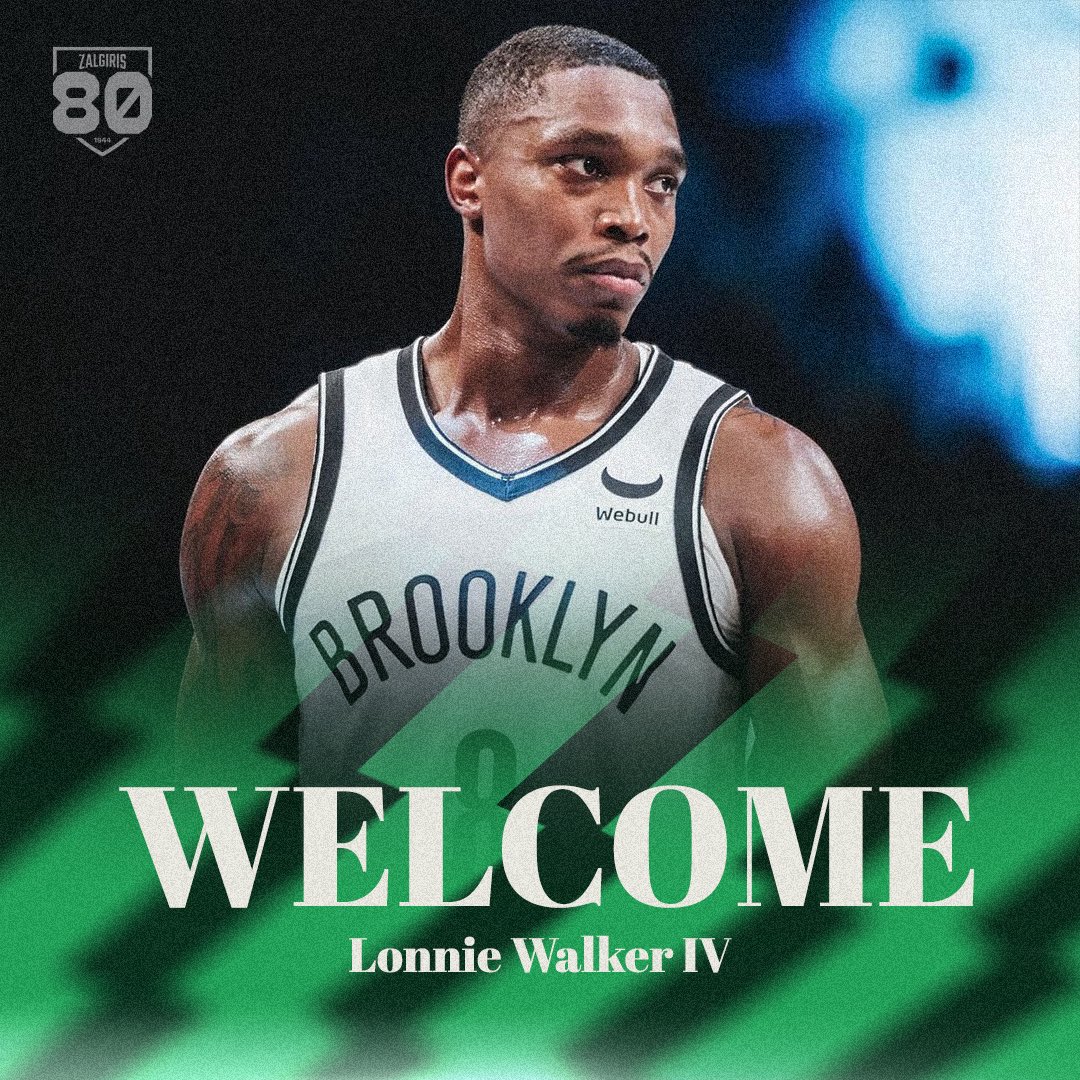 bczalgiris's tweet photo. Zalgiris Kaunas adds a player with significant NBA experience, as the club signed 25-year-old Lonnie Walker IV until the end of the season. 🔥

Welcome to Kaunas, Loonie! 💚 https://t.co/cLj8KoFyGB