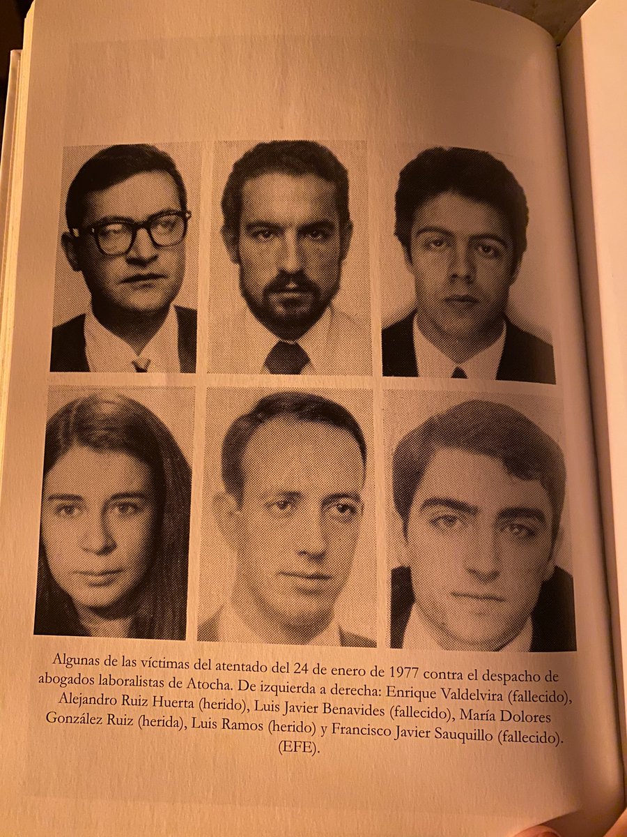 gilcarmen_'s tweet photo. Enrique Valdelvira- fallecido
Alejandro Ruiz Huerta- herido 
Luis Javier Benavides- fallecido
Lola González- herida
Luis Ramos- herido
Francisco Javier Sauquillo- fallecido

También fallecieron:
Ángel Rodrigo Leal, empleado del despacho y Serafín Holgado, estudiante.
#LasAbogadas https://t.co/ydWHr7P7mN