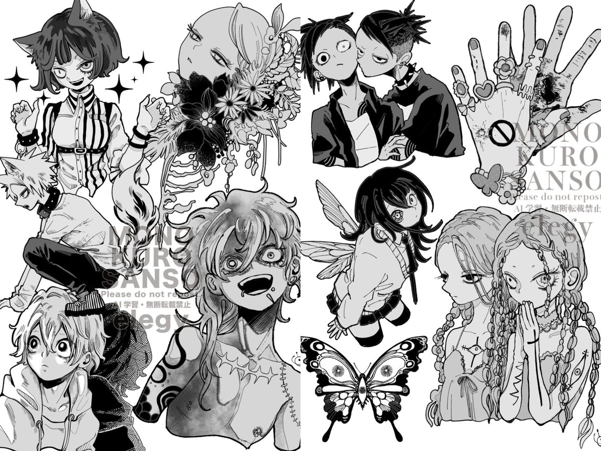 #今月描いた絵を晒そう 
凄く沢山描きました…!引き続き頑張ります…❤️‍🔥 