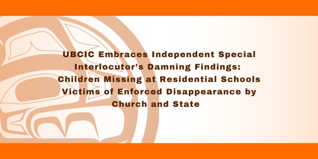 UBCIC's tweet photo. "We express our deepest gratitude to Ms. Murray for her careful and thorough investigation and for delivering such thoughtful and practical legal remedies and calls to action to ensure the history and ongoing harms of Residential Schools" https://t.co/lgTRJhOOAo https://t.co/ouR8JWaLNg