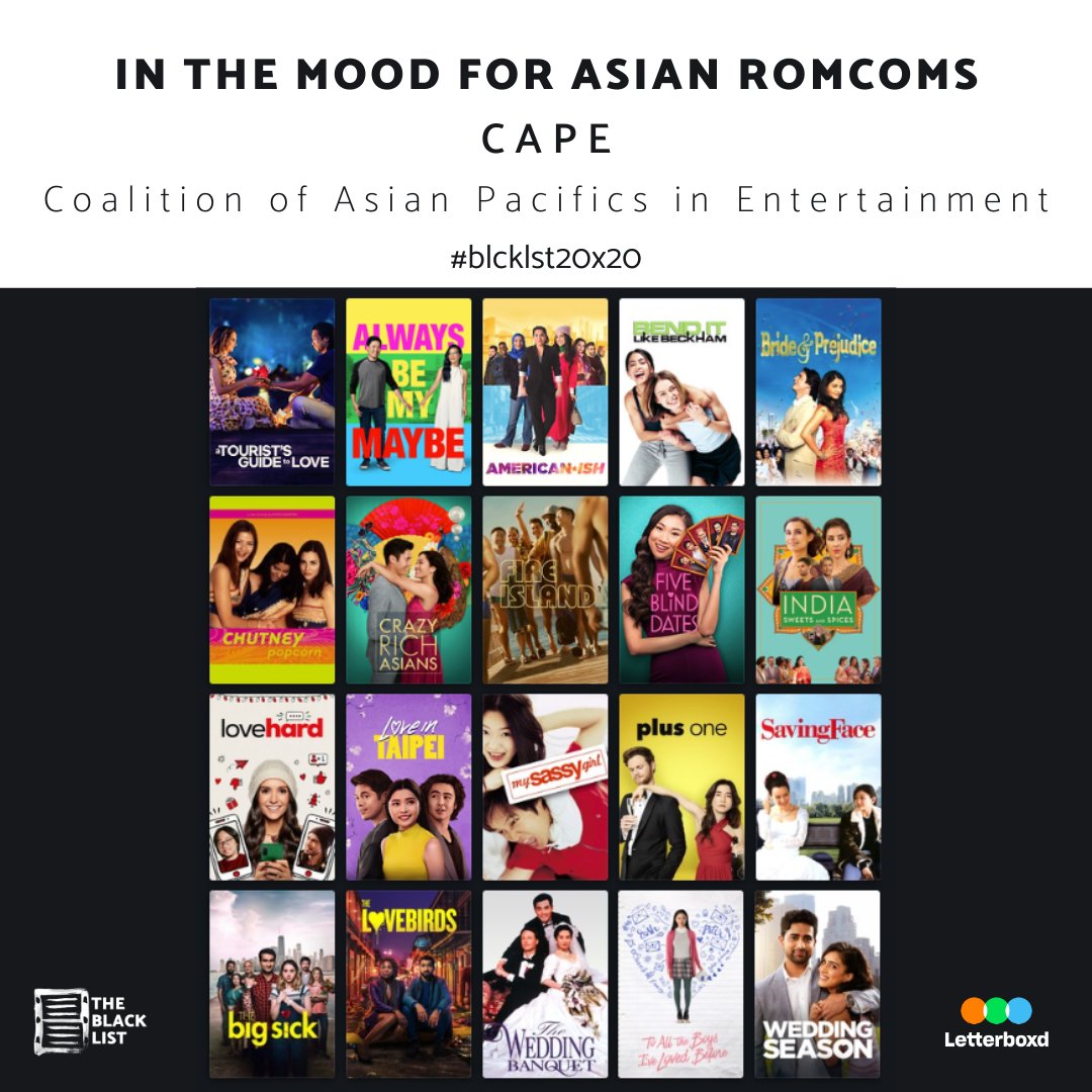 theblcklst's tweet photo. Check out the latest #blcklst20x20 list from @CAPEUSA, In the Mood for Asian Rom-Coms, on @Letterboxd!
https://t.co/WuwMw9kO03
We are so grateful to partner with CAPE on the #CAPEList, which shines a spotlight on some incredible storytelling from the AANHPI community. https://t.co/GL5jPyEYmD