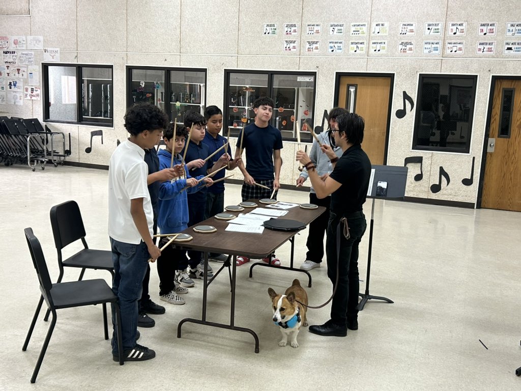 GemsEagle's tweet photo. Thank you Mr. Carbajal for coming in today and working with our Percussion Students. 🥁🥁#WeGotTheBeat #SanEliMusic #Percussion https://t.co/fE5FtYd6Iu