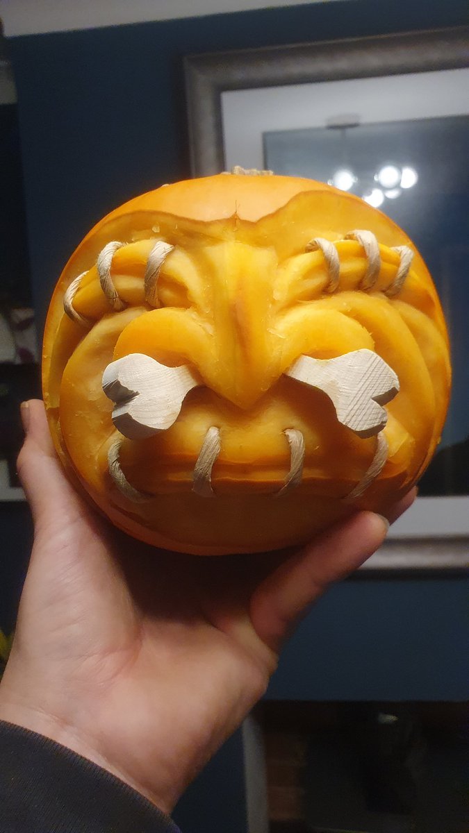 Shrunken head pumpkin. Happy Halloween!