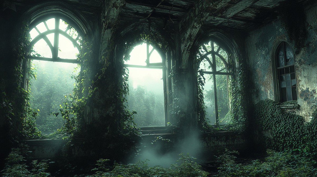 stockcake_com's tweet image. #Abandoned Hall #Overgrowth: An #eerily quiet, #overgrown hall with #sunlight streaming through arched windows in a #forgotten, dilapidated building. #mystical #eerie #sunlight #aiart #aiphoto #stockcake ⬇️ #Download and 📝 #Prompt 👉 stockcake.com/i/abandoned-ha…