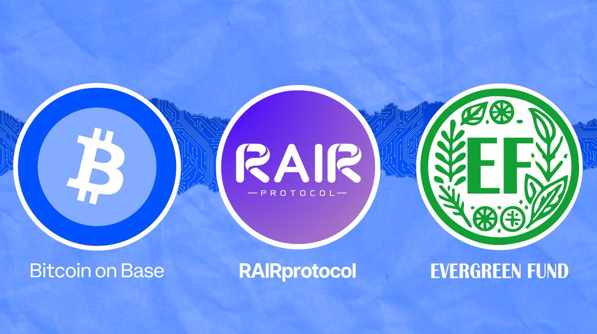 BTC_On_Base's tweet photo. 📣 MAJOR ANNOUNCEMENT! 🚀

Bitcoin on Base x @RAIRprotocol x @EvergreenFund1 

$BTCB is The Coin that Cares 

@jessepollak @brian_armstrong @TokenizeCon @BitAngels 

🌐 https://t.co/7KTYxjCGYP https://t.co/Q5USR5ybaC