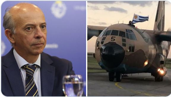 Este vivillo compró 2 viejos Hércules que iban a desguace por 25 millones de dólares, no funcionaron en la crisis del agua, se empantanan en los aeropuertos del interior, viven rotos y uno está hace 1 año en Portugal para mantenimiento. Una gran estafa que pagamos todos.