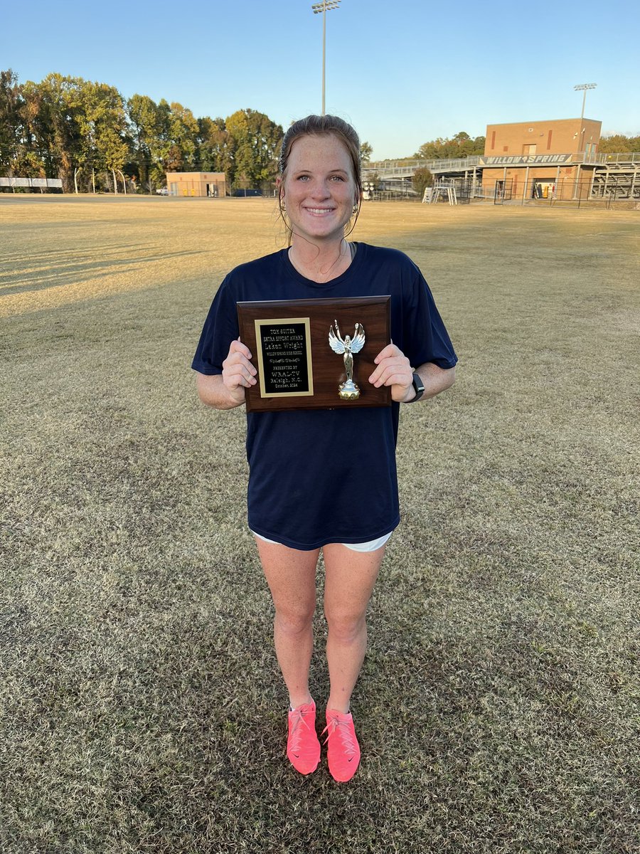 WS_Storm_WLax's tweet photo. What an honor! Congratulations @lakenwrightt for being awarded the @WRAL Tom Suiter Extra Effort Award! We are so proud of you and all of your hard work, dedication, and humility in every sport you play! #STORM ⚡️🩵 @WS_Storm_FlagFB @WS_Storm_WTen https://t.co/O1tCvPRbwX