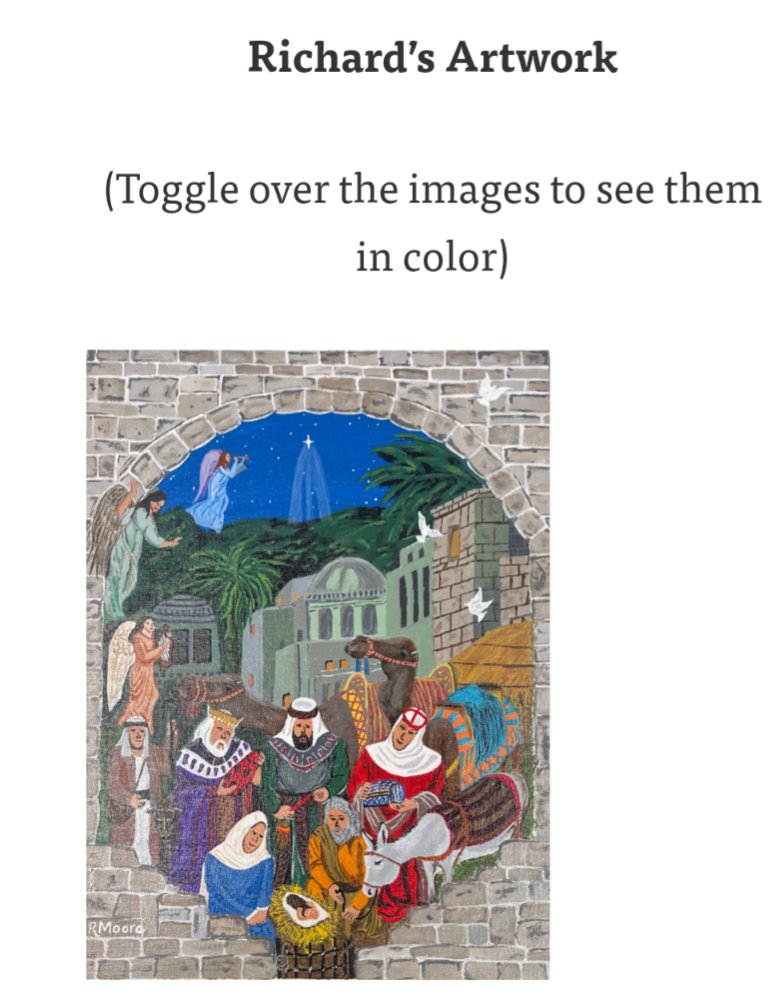There are a hundred good reasons to end the death penalty, but today I'm thinking about what a terrible waste it would be to kill the man who painted this nativity scene, a reminder of the incarnation of the Divine.