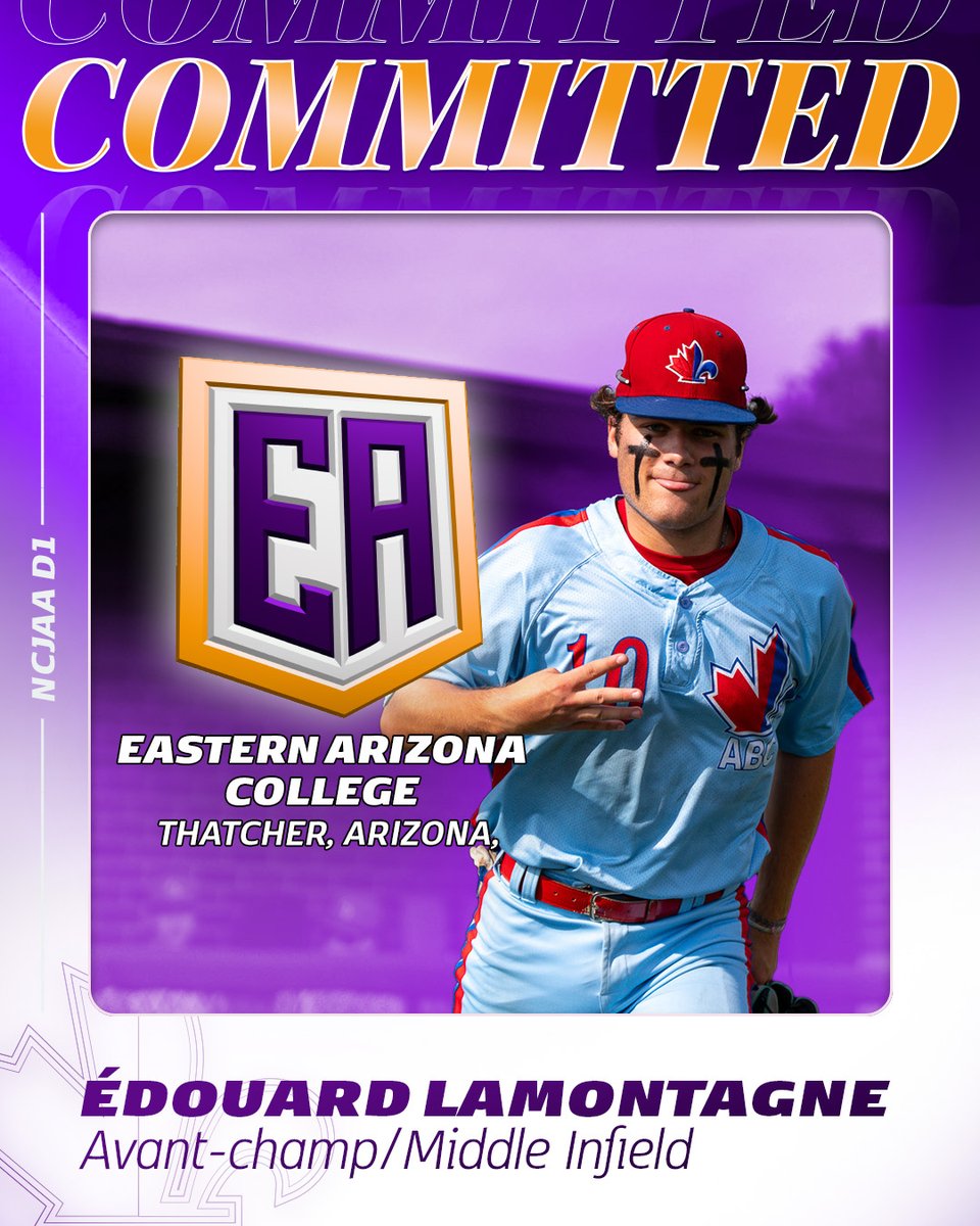 🔵⚪️🔴 Commitment Alert 🔵⚪️🔴

Middle infielder Édouard Lamontagne (<a href="/edoulam/">Edouard Lamontagne</a>) has chosen to pursue his dream at Eastern Arizona College. Congratulations to Édouard on this decision! ⚾

<a href="/eastern_arizona/">Eastern Arizona Baseball</a>