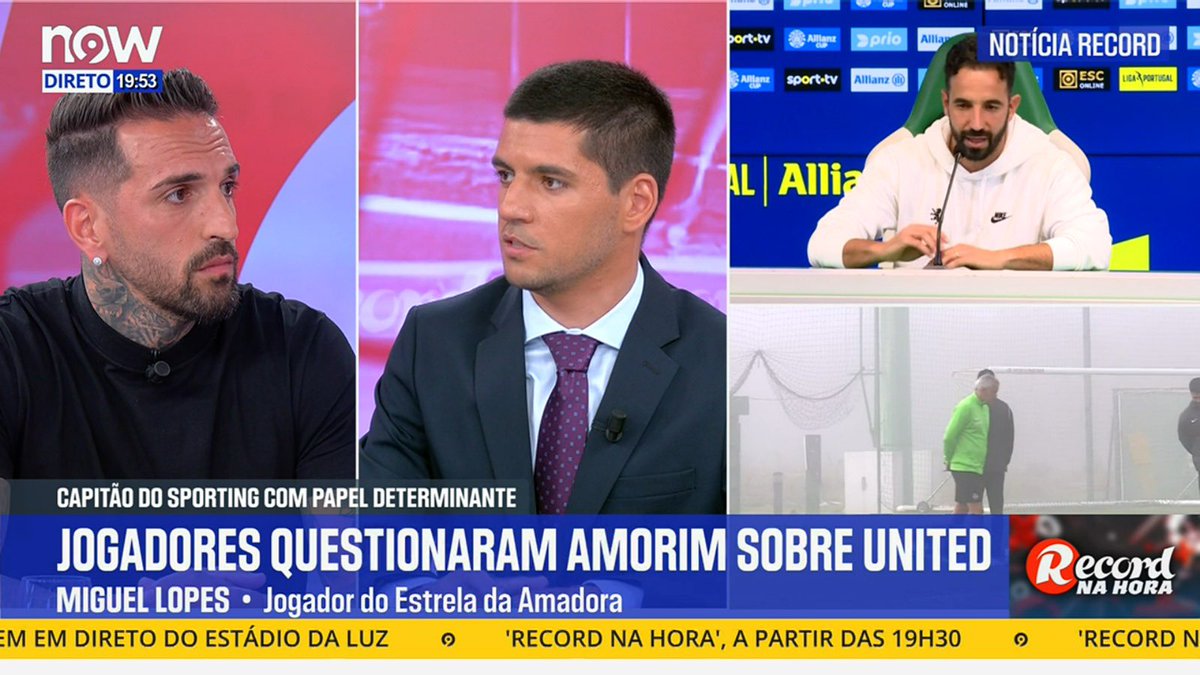 AndreCZeferino's tweet photo. Miguel Lope foi o convidado de hoje do programa ‘Record na Hora’: do momento do Sporting, até Amorim, passando por Gyökeres. É sempre bom ouvir os protagonistas

https://t.co/E7KcppZf6h https://t.co/yHVX5Jv1Dq