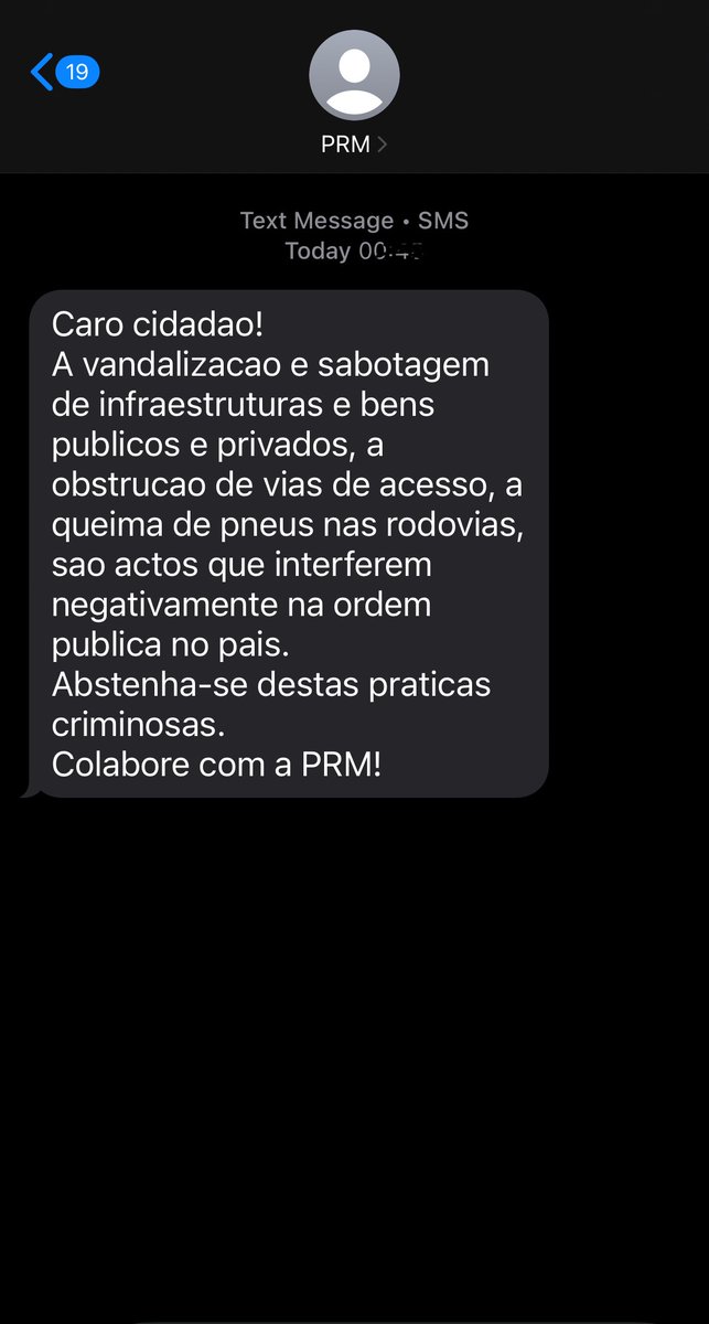 Quando até a PRM envia mensagens a implorar ao povo para colaborar fica evidente que este regime está deseperado