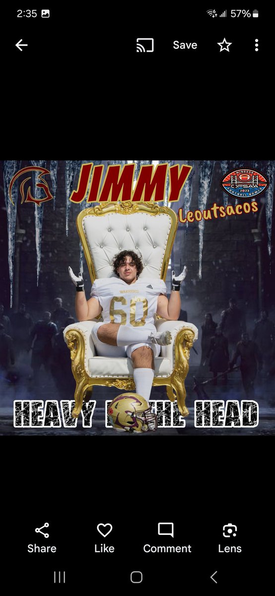 warriors_fbc's tweet photo. HUGE congrats to Warriors NT Michail "Jimmy" Leoutsacos (Class of 2025) on receiving an official offer from Ohio's NCAA D3 Hiram College!
Go Fight'n Terriors! https://t.co/tWAnDkhA7M